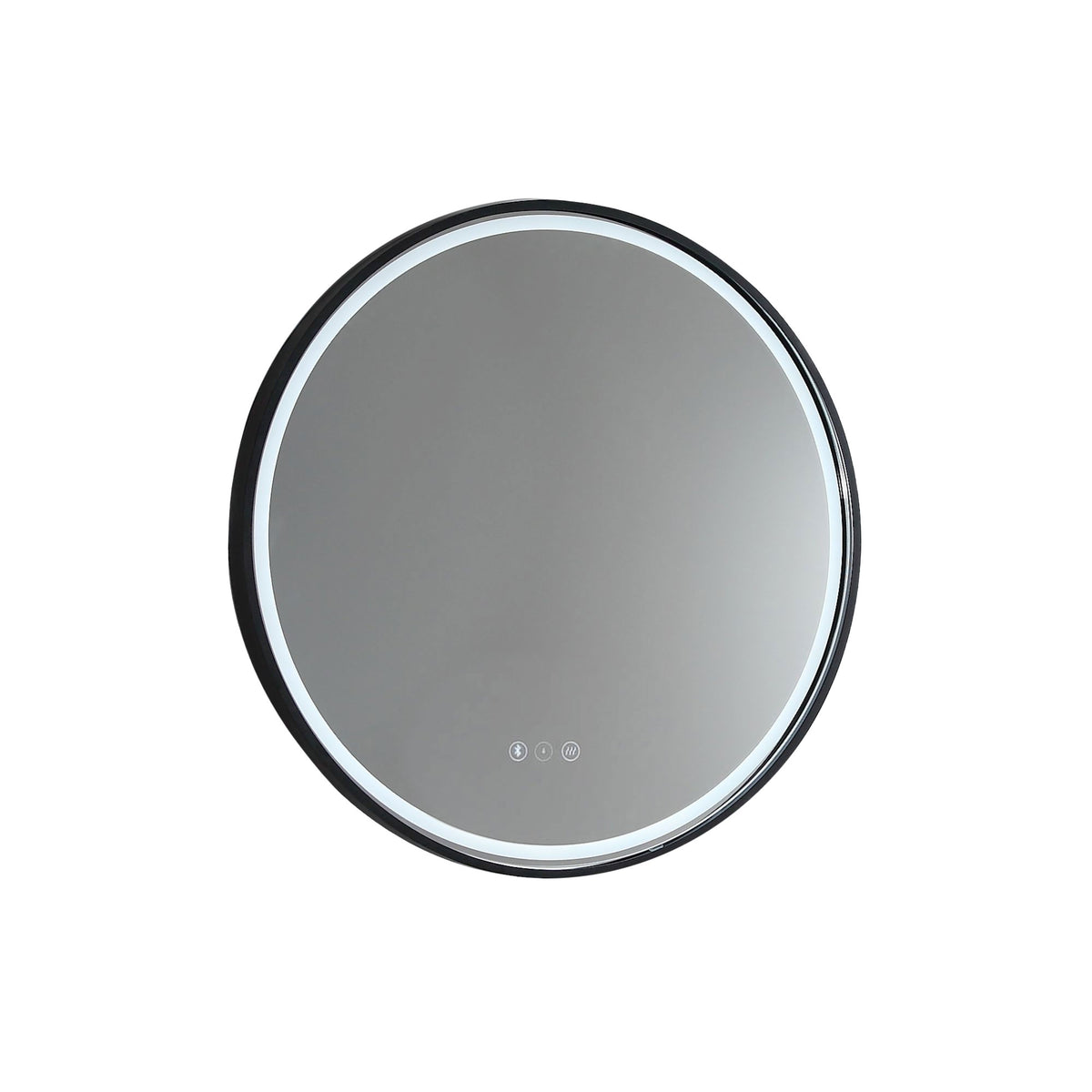 Sphere LED Mirror with Portable Magnifier Manhattan Black