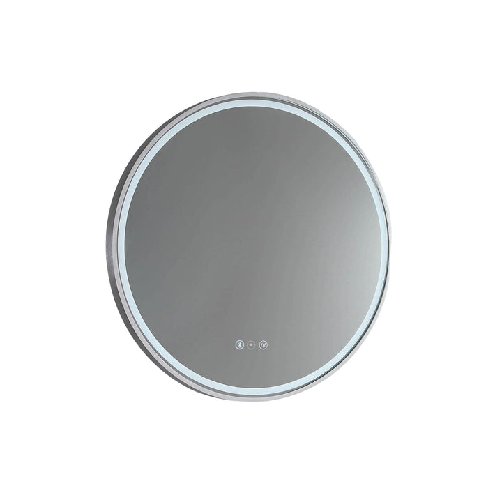 Sphere LED Mirror with Demister and Bluetooth Speakers Georgian Metal