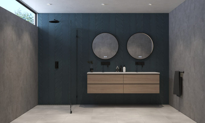 GLODA Olek Round LED Mirror - Matte Black