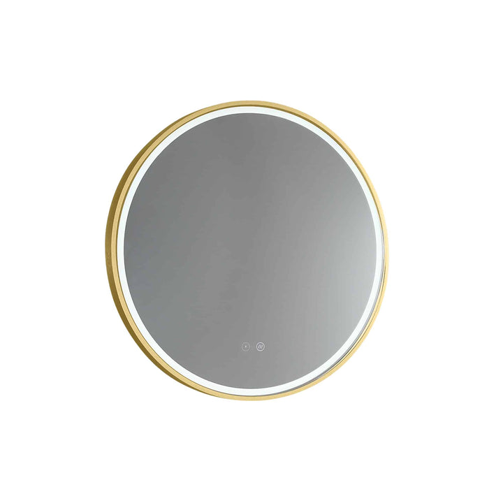 Sphere LED Mirror with Demister and Bluetooth Speakers Nordic Gold