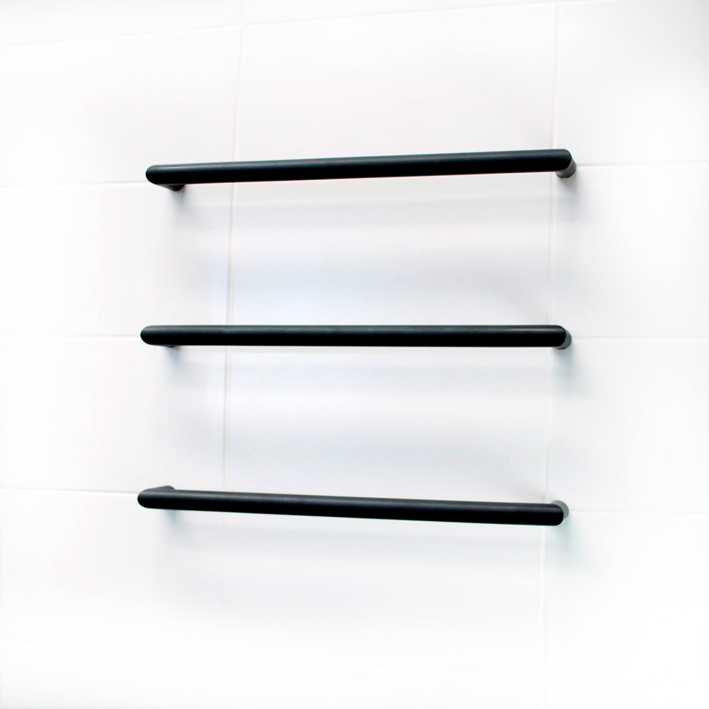 Radiant Heated Single Round Bar Towel Rail - bsbrtr-650