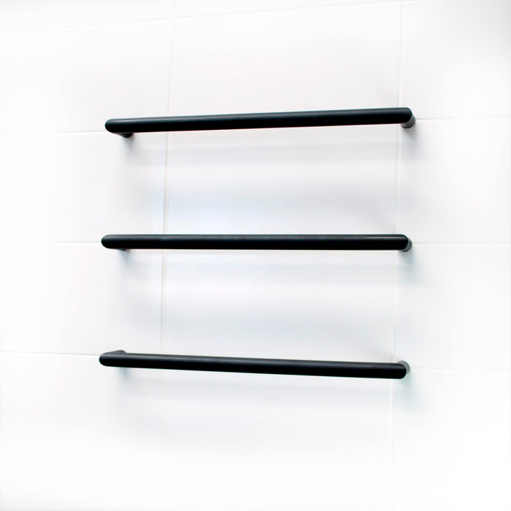 Radiant Heated Single Round Bar Towel Rail - bsbrtr-650