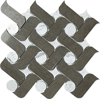 Ark Fussana+Carrara Marble Mosaic – 300 x 300 mm, tile face