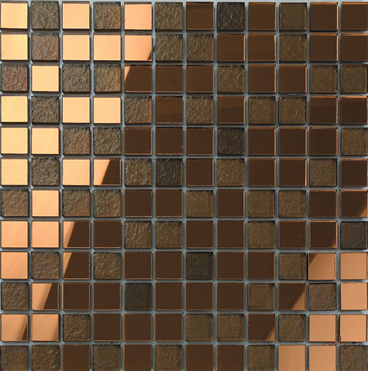 Artmirror Bronze Glass Mosaic tile face, 300 x 300 mm