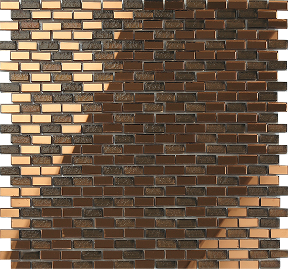 Artmirror Bronze Glass Mosaic tile face, 300 x 300 mm