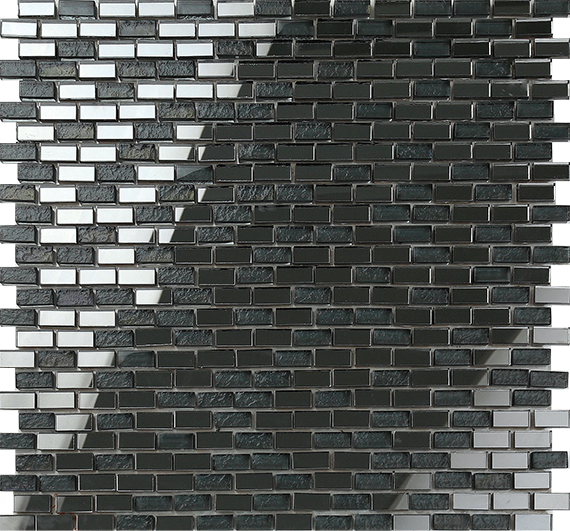 Artmirror Nickel Glass Mosaic tile face, 300 x 300 mm