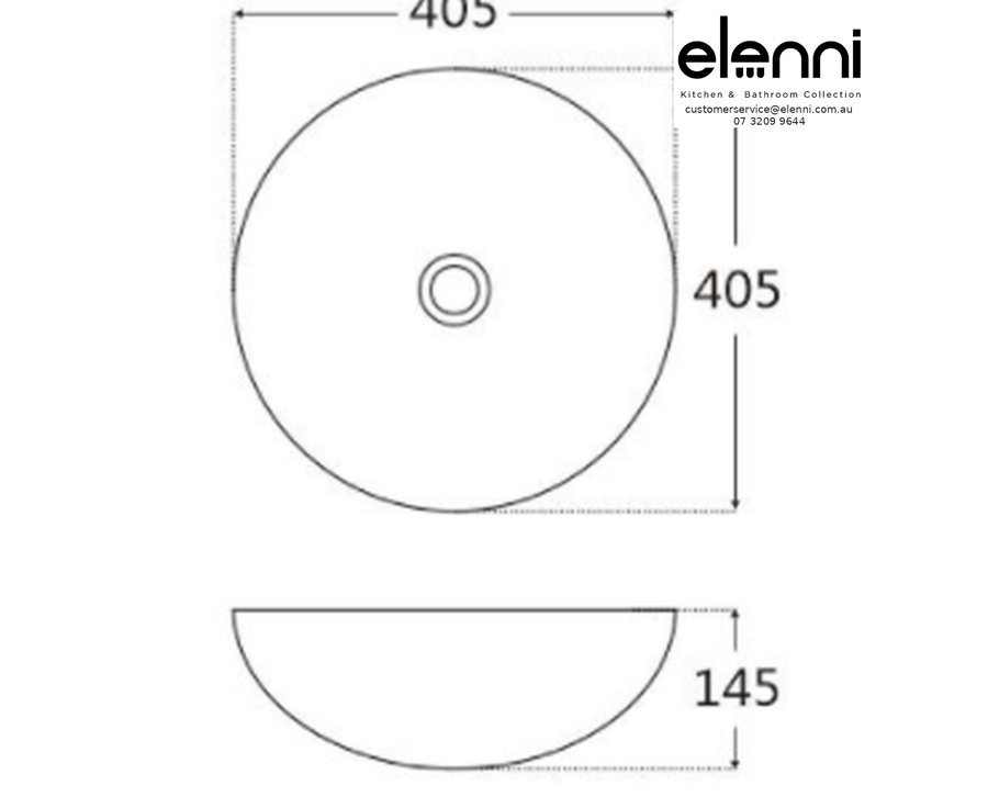 Elenni specification sheet - Argyle Gloss White Basin