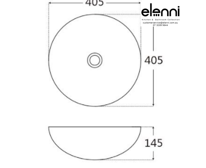 Elenni specification sheet - Argyle Matte White Basin