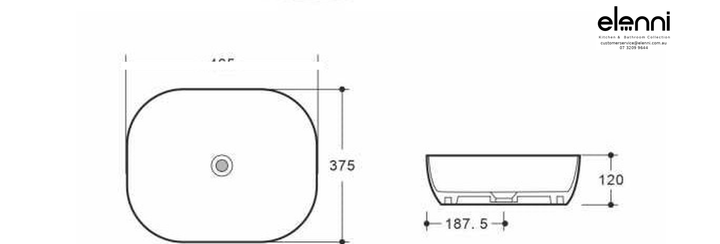 Elenni specification sheet - Bennett Gloss White Basin