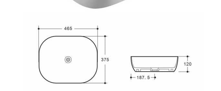Aulic Bennett Gloss White Basin product photo