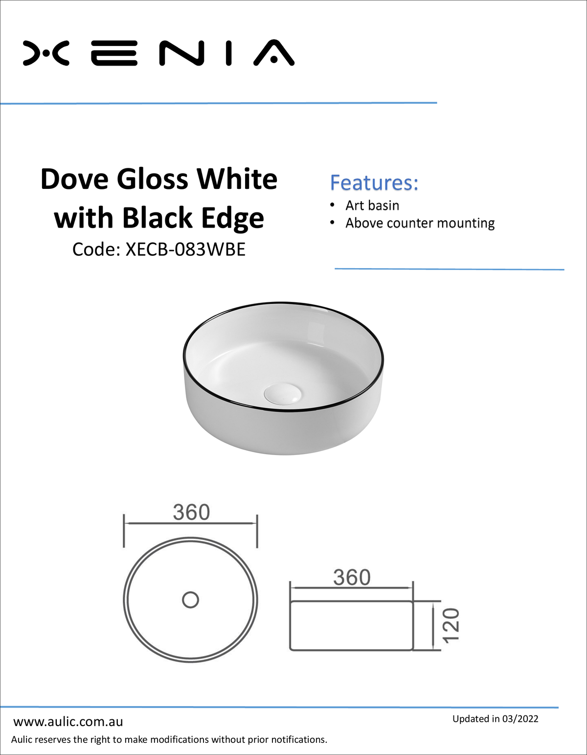 aulic-dove-matte-black-basin specification diagram dimensions