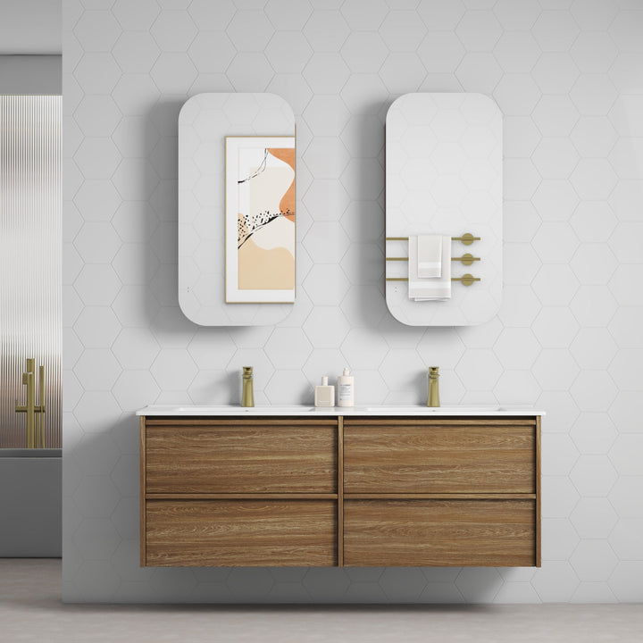 Venetta Framed Wall Hung Harvest Oak 1500mm — Aulic lifestyle