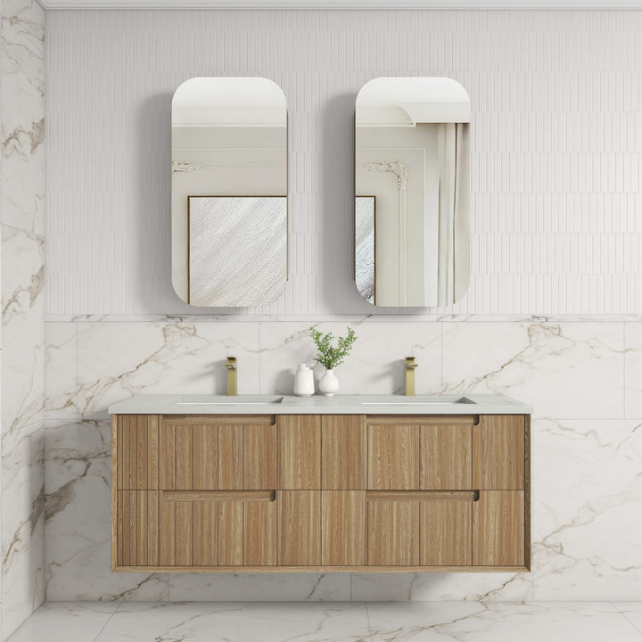 Voulari Framed Wall Hung Harvest Oak 1500mm — Aulic lifestyle
