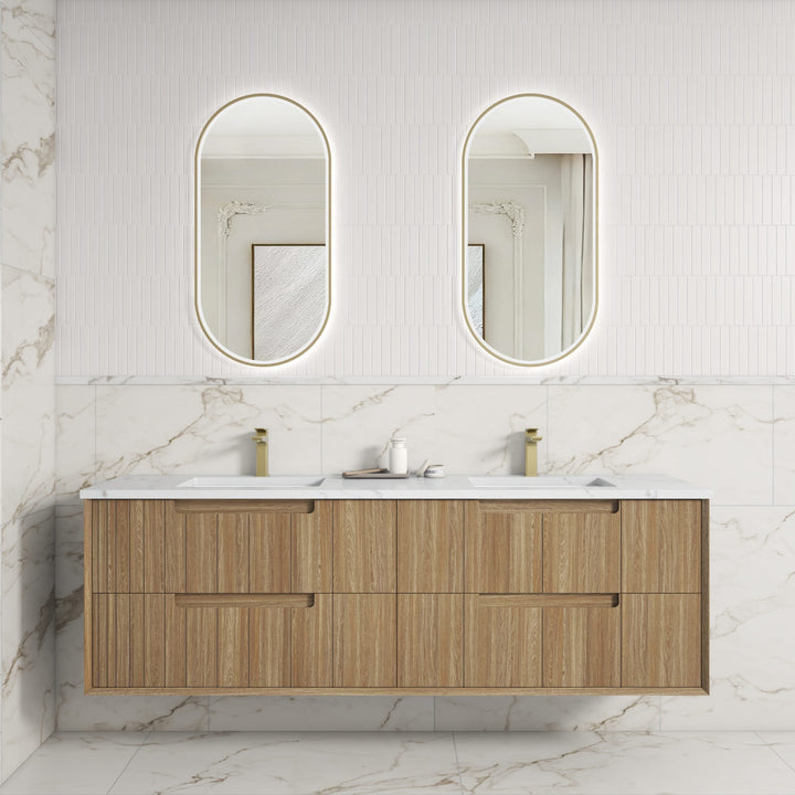 Voulari Framed Wall Hung Harvest Oak 1800mm — Aulic lifestyle