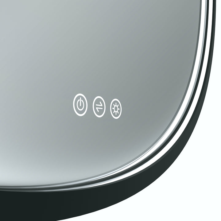 GLODA Olek Round LED Mirror - Matte Black