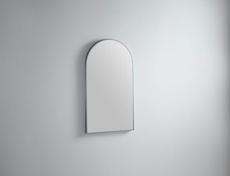 Modern Arch Mirror with Portable Magnifier Brits Nickel product view 2