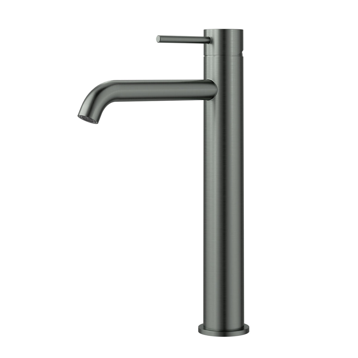 Otus Slimline Basin Mixer High Rise Curved Spout - Gun Metal