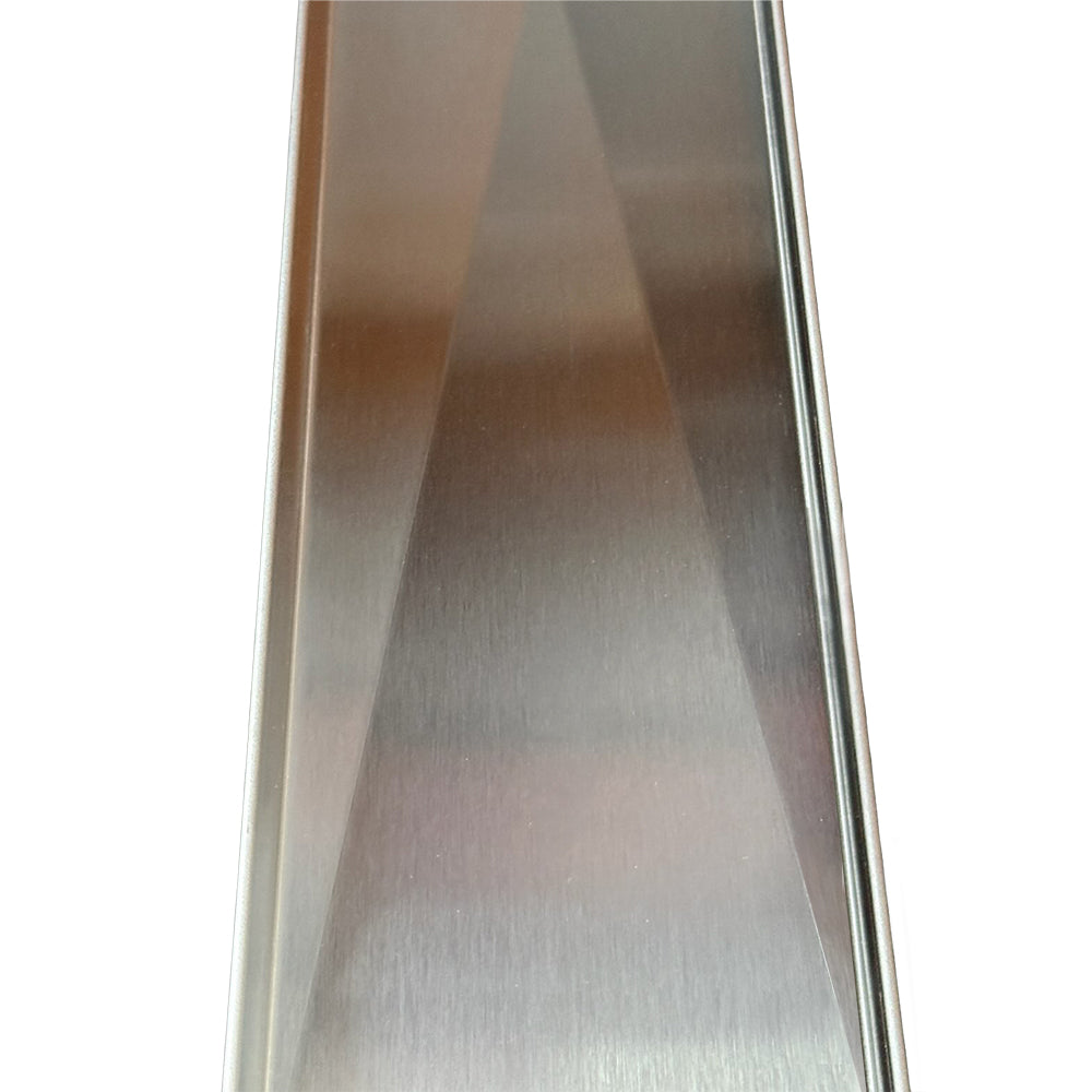 Linear Tile Insert Floor Grate - Brushed Satin