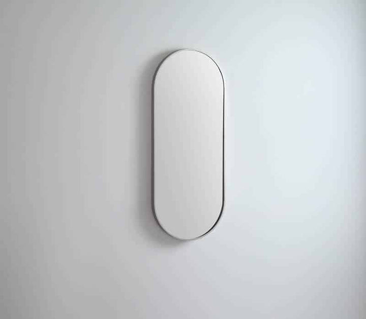 Modern Oblong Mirror Brits Nickel