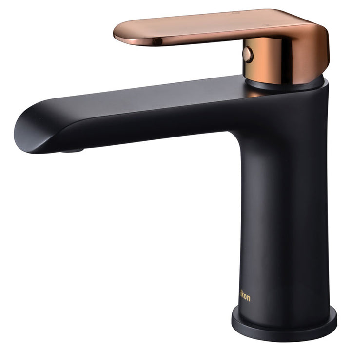 Kara Basin Mixer - Matte Black / Rose Gold