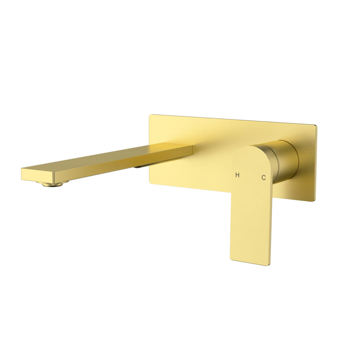 Ruki Wall Basin Mixer - Brushed Gold