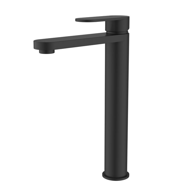 Sora SS High Rise Basin Mixer - Matt Black