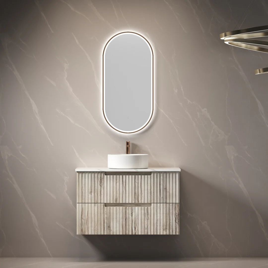 Beau Monde 450mm Pill LED Mirror - lifestyle hero