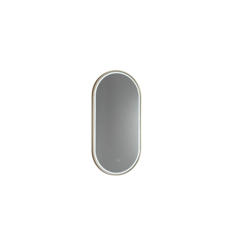 Great Gatsby LED Mirror Baltic Brass detail view