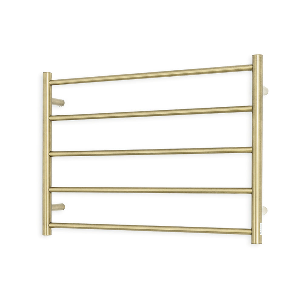 Radiant Heated Round Ladder Towel Rail 750 x 550mm - lightgld-rtr03