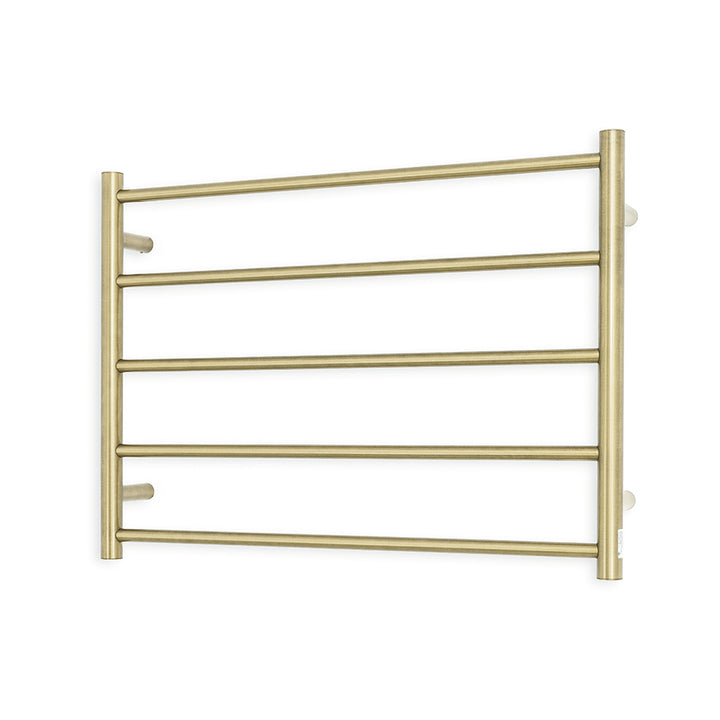 Radiant Heated Round Ladder Towel Rail 750 x 550mm - lightgld-rtr03