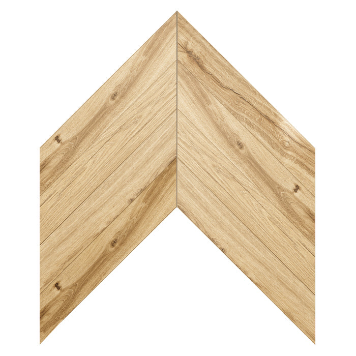 Bona Chevron XL Honey Timber Look Porcelain Tile – 850 x 150 mm, tile face