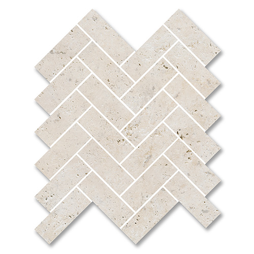 Brick Wave Travertine Classico Travertine Mosaic tile face, 314 x 283 mm
