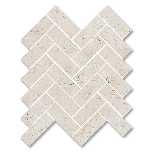 Brick Wave Travertine Classico Travertine Mosaic tile face, 314 x 283 mm