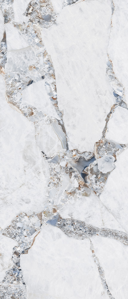 Bright Precious Porcelain Slab 6 mm tile face, 2800 x 1200 mm