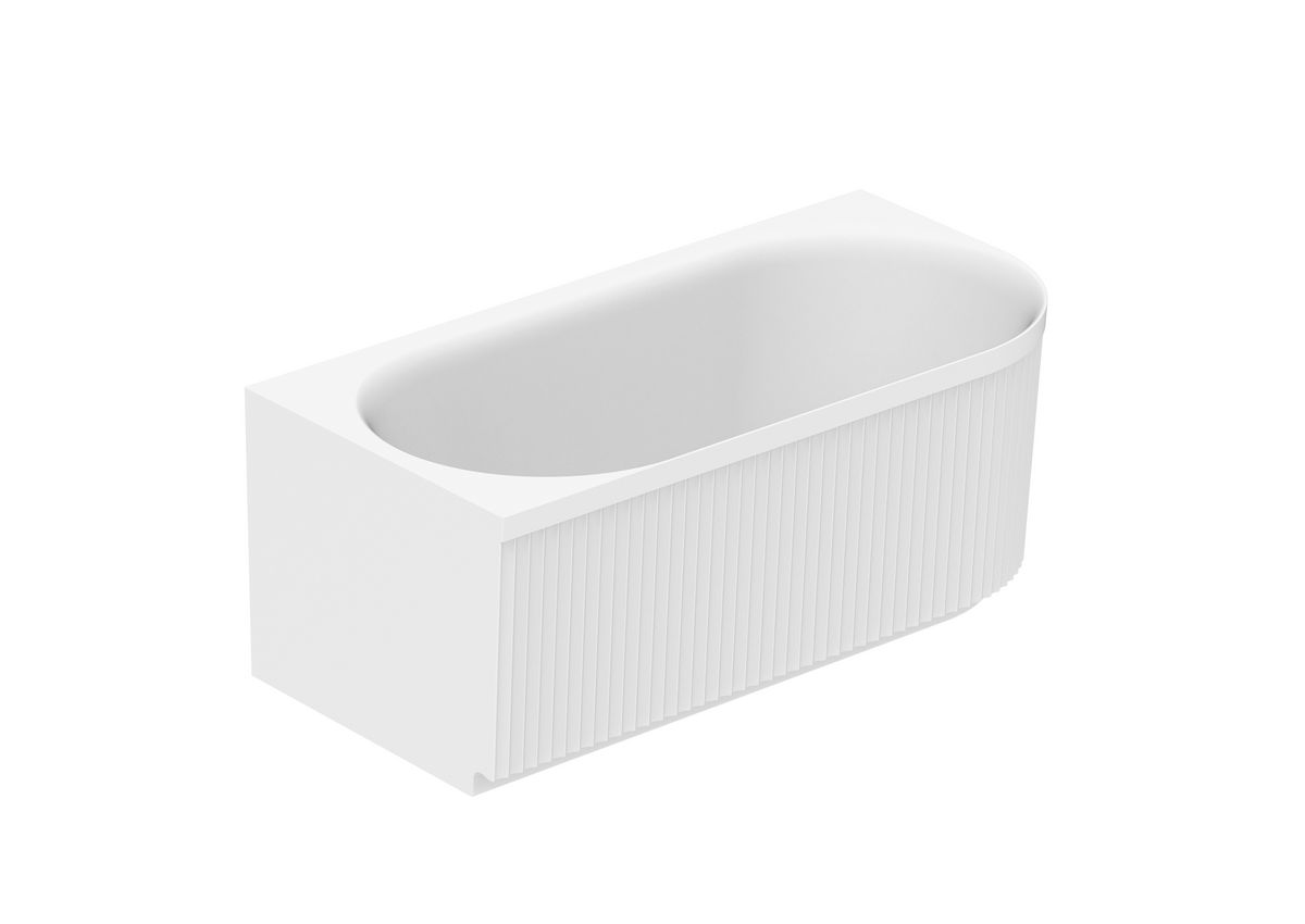 Bronte 1500 Matte White Corner Bath