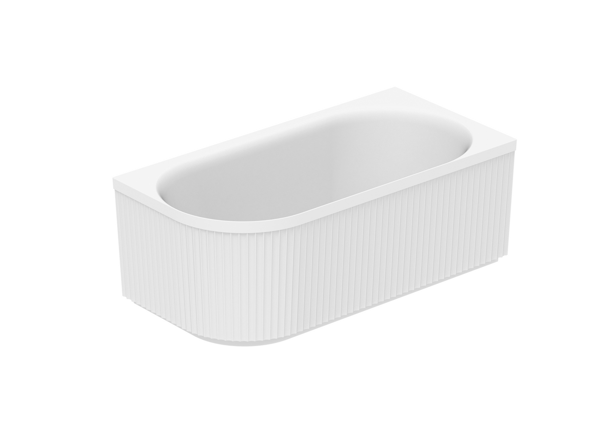 Bronte 1500 Right Corner Matte White Bath