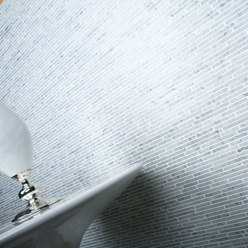 Bullets Multi Brown Bullets Marble Mosaic installed