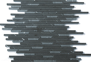 Bullets Persian Blue Marble Mosaic tile face, 300 x 300 mm