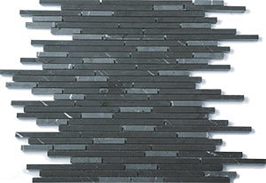 Bullets Persian Blue Marble Mosaic tile face, 300 x 300 mm