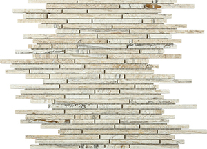 Bullets Pyramid Gold Marble Mosaic tile face, 300 x 300 mm