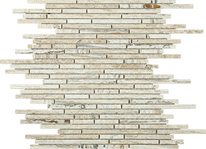 Bullets Pyramid Gold Marble Mosaic tile face, 300 x 300 mm