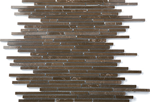 Bullets Vinalisa Brown Marble Mosaic tile face, 300 x 300 mm