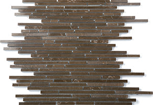 Bullets Vinalisa Brown Marble Mosaic tile face, 300 x 300 mm