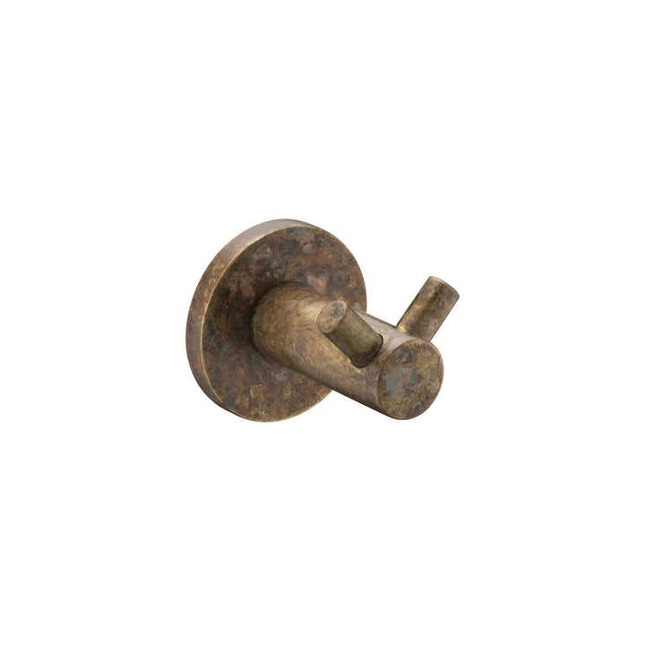 Mica Double Robe Hook - Living Brass