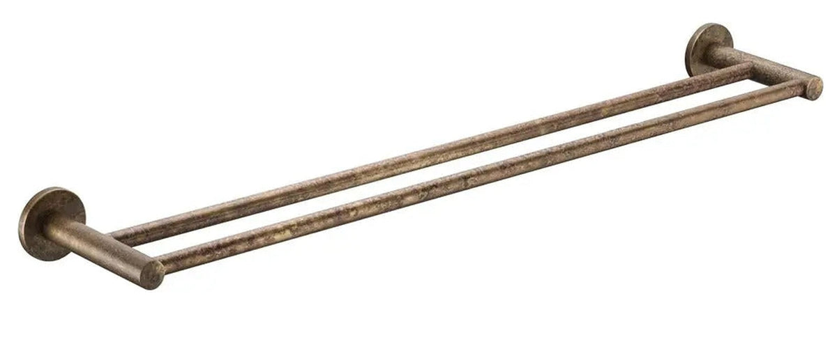 Mica Double Towel Rail - 800mm - Living Brass