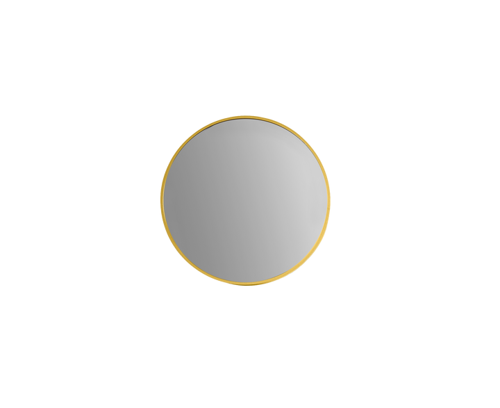 Modern Round Mirror with Portable Magnifier Nordic Gold detail view 2