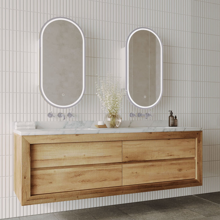 Capsule LED Shaving Cabinet Brits Nickel