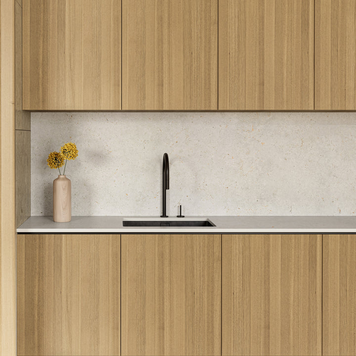 Dekton Polar in a kitchen with Dekton Ava (third photo)
