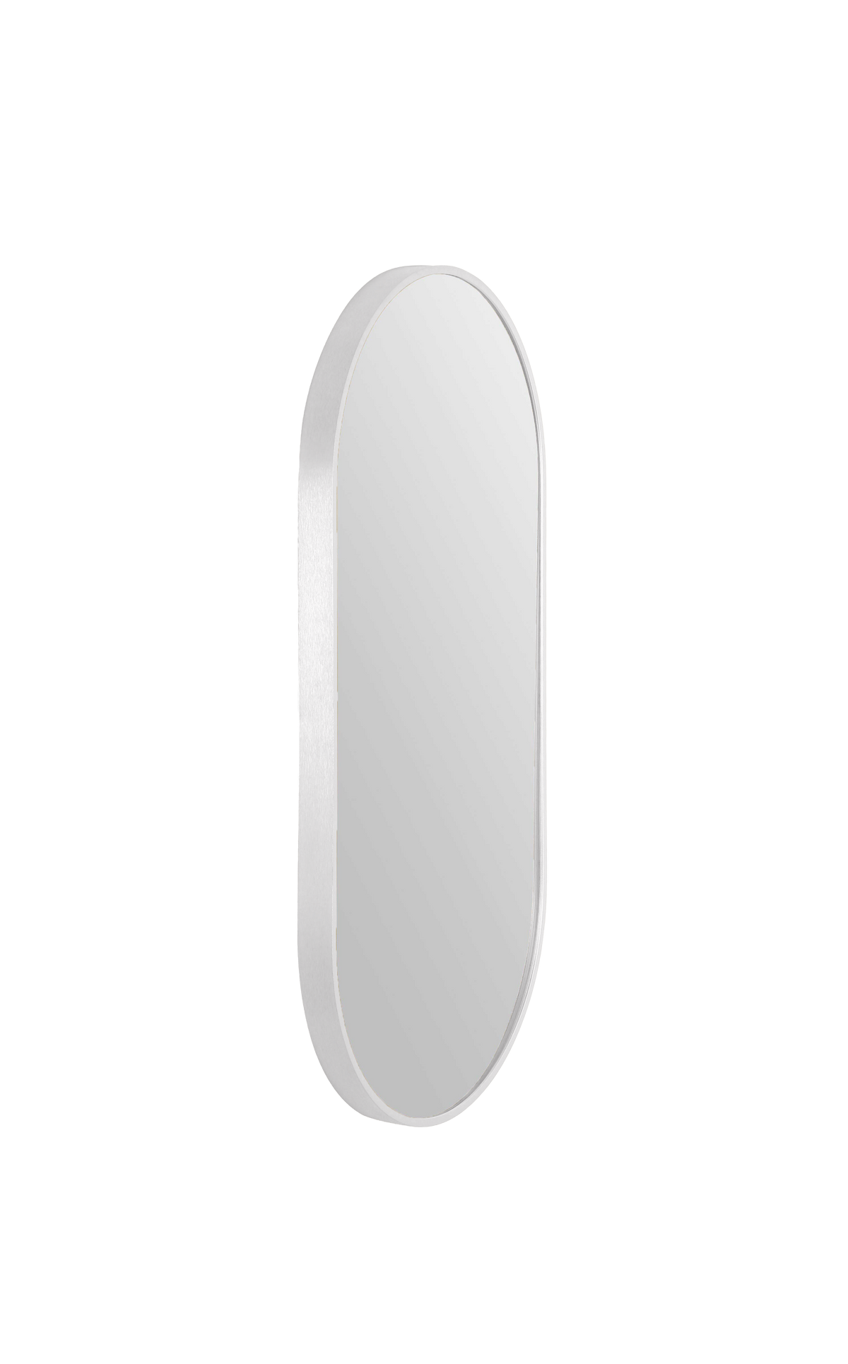 Modern Oblong Mirror Milano White detail view