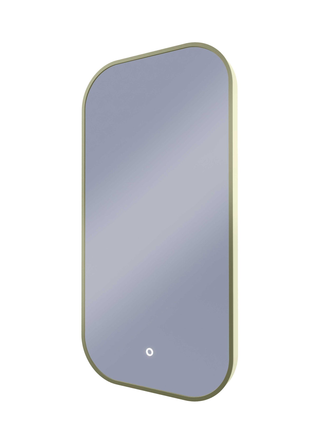 Framed I Series Soft Rectangle LED Mirror Baltic Brass product view 2